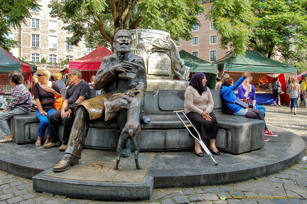 Charles Buls fountain in Grasmarkt